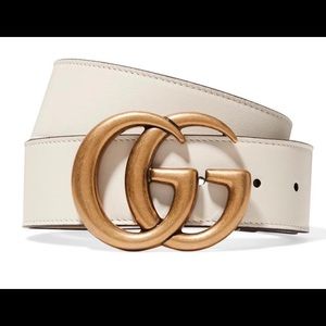 White Gucci Belt